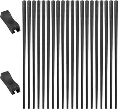 Set van 10 Paar Sushi Eetstokjes - Antislip, Verhitbestendig en Vuilafstotend voor Sushi, Hot Pot en Pasta, 24 cm lang
