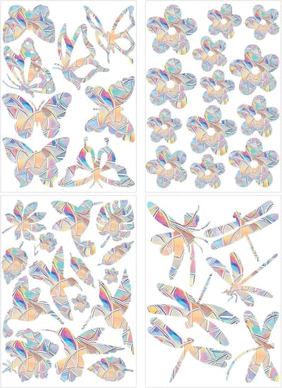 42pcs Prism Raamstickers voor Vogelbotsingen - Anti-Bird Fall - Regenboog Raamfolie - Anti-Collisie Raamstickers - Stop Vogels die Tegen Ramen Vliegen