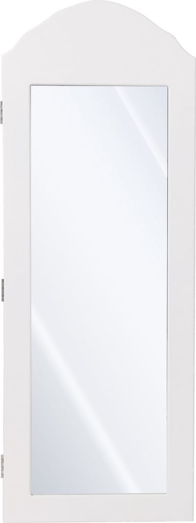 Sieradenkastje met spiegel 95x35x9 cm Wit ML-Design