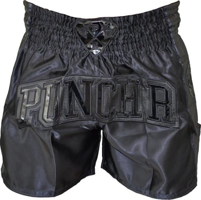 PunchR Muay Thai Kickboks Broek Zwart - XXL