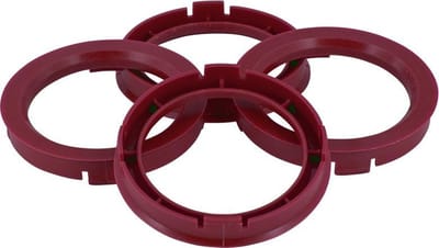 Set TPI Centreerringen - 60.1->56.1mm - Ruby Rood