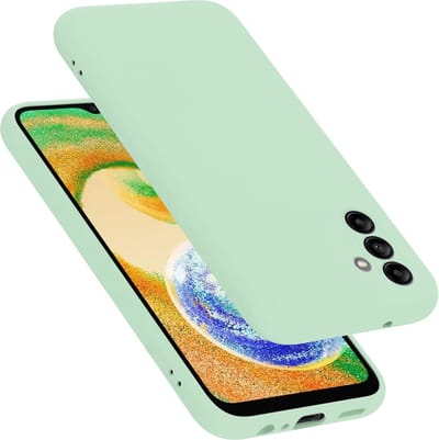 Cadorabo Hoesje geschikt voor Samsung Galaxy A04s in LIQUID LICHT GROEN - Beschermhoes gemaakt van flexibel TPU silicone Case Cover