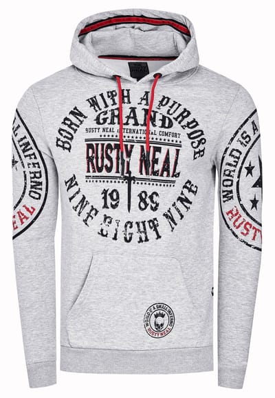 Streetwear trui met capuchon en prints