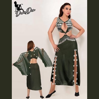 Oriëntaalse Dans & Party Outfit – Deep Green | Luxe Show- en Feestkleding
