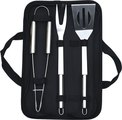 Livano Barbeque Set - Barbecueset - Barbecue - Barbecues - BBQ - Tangenset - Vleeset - Accessoires - Zomer - 3 stuks