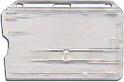 Plastic pashouder - Kaarthouder transparant - Kaarten bewaren - Bevestiging korte zijde - 15 x 10 x 1 cm - Transparant