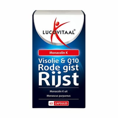 Lucovitaal Rode Gist Rijst met Visolie en Q10 - 2 x 63 capsules - Voordeelverpakking