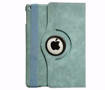 CaseBoutique Bookcase hoesje geschikt voor Apple iPad 9.7 (5e/6e generatie) Aqua - Draaibare Standaard Functie - Kunstleer