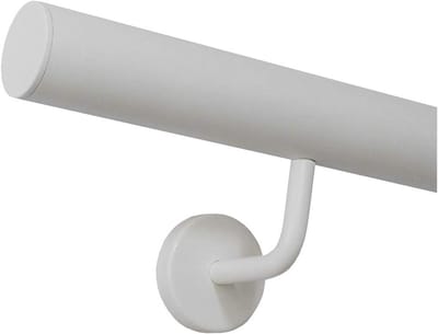 Roestvrijstalen Leuning 42,4 mm Wit Gepoedercoat voor Binnen en Buiten - 140 cm