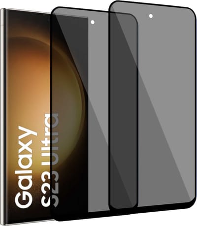 2x Privé Screenprotector geschikt voor Samsung S23 Ultra – Privacy Screen Protector Tempered Glass