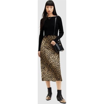 AllSaints Hera Leppo Dress Black Maat: XS | Maxi Jurken Outlet | Dames | Zwart