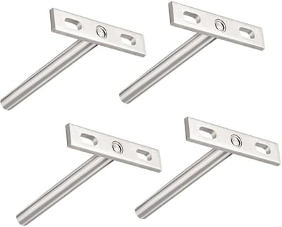 Dailygoods- Plankbeugels 4 Inch - Verborgen Plankdragers - Roestvrij Staal - Heavy Duty Ondersteuning - Wandmontage - Maximale Ruimteoptimalisatie - Planksteunen