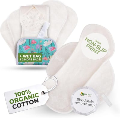 Herbruikbaar Maandverband - Wasbaar - Menstruatie Bescherming - Antislip Print - 6 Stuks - Niet gespecificeerd