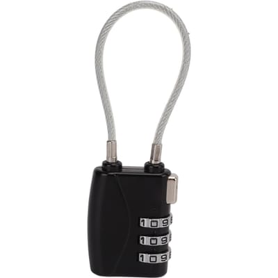 Kabelslot Hangslot Douane Wachtwoordslot 3-cijferige Combinatie Anti-diefstal voor Reizen Bagage Koffer gray