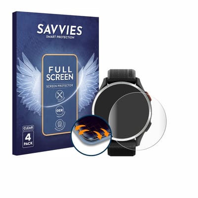 Savvies - Screenprotector voor Garmin Approach S44 - Folie Beschermfolie transparant volledig dekking 4 Stuks