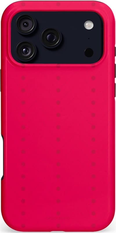 Casetastic hoesje geschikt voor Apple iPhone 17 Pro Max - MagSafe - Dubbellaagse bescherming - Ritmisch rood - Fashion Case - Rood