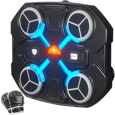 Muziek Boksmachine Bokstraining Stootapparatuur LED Verlichte Slimme Boksspel voor Kinderen Volwassenen Home Gym Bokstraining Style H blue