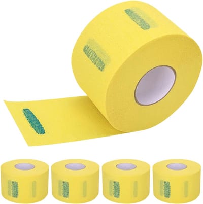 Wegwerp Kappersnekstrips - Papieren Nekband - Haarstyling Bescherming - Zachte Ademende Stof - 5 Rollen - Wit
