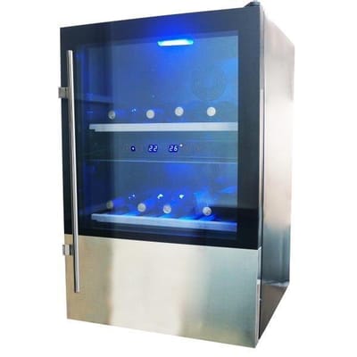 Le Chai LB 420X - Wijnkoelkast - 2 Temperatuurzones 5 tot 22 °C - 42 flessen - Vrijstaand - LED verlichting