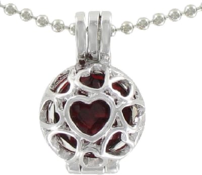 Quiges - 12mm Bolhouder 925 Zilver met Ketting 70cm en Bolletje Set - EBZS12003