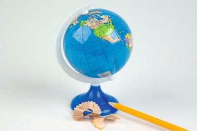 Wereldbol puntenslijper - 18 cm - Kantoor benodigdheden - Schoolspullen - Wereldbollen - Globes
