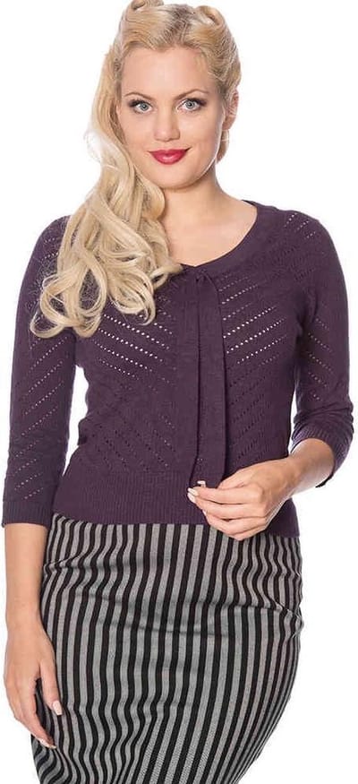 Dancing Days - BELLE BOW PIONTELLE Longsleeve top - S - Paars