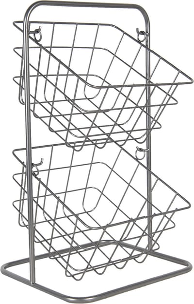 Clayre & Eef Mandenrek 22x22x41 cm Grijs Metaal