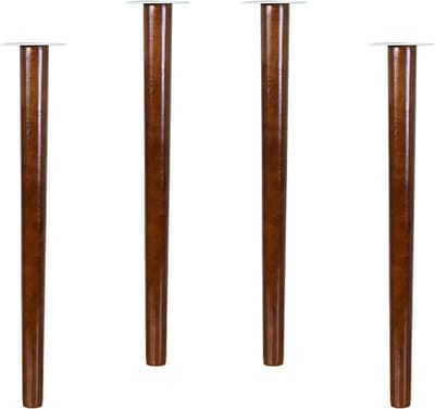 Houten Tafelpoten - Meubelondersteuning - Meubels Verhogen - Duurzaam Eucalyptushout - Set van 4 - Walnoot Kleur