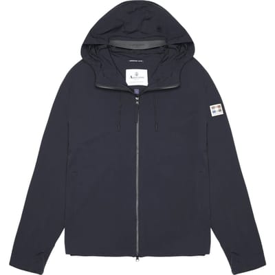 Aquascutum Active Hooded Stretch Windbreaker Marineblauwe Jas