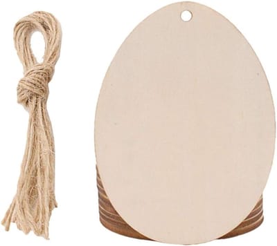 Set van 20 Paaseieren voor Schilderen en Versieren, Houten Decoratie voor Pasen, DIY Knutselprojecten, Creatieve Activiteiten voor Kinderen