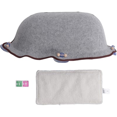 Kattenraam Hangmat Afneembaar Ademend Wasbaar Kattenvensterbank Raam Zitstok Sterke Zuignap Kattenraam grijze kleur