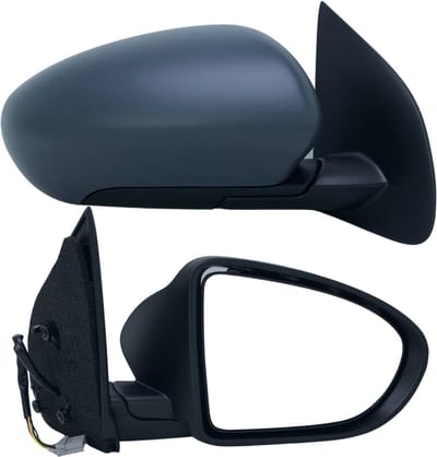 BILMAX Rechter Buitenspiegel Vervanging voor Nissan Qashqai J10 2006–2014, Elektrisch Verstelbaar, Verwarmd, Gegrond, 5-Pins (Passagierszijde)