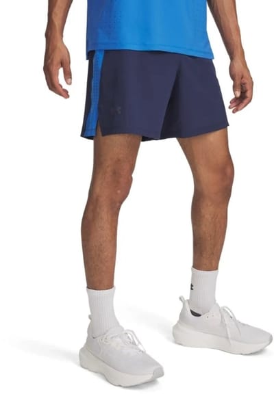 Launch Pro 7 Running Korte Broek Heren Washed Navy/Blue Atlantis/Reflective XL