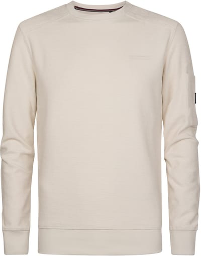 Petrol Industries - Heren Comfortabele Sweater Laramie - Wit - Maat XXL