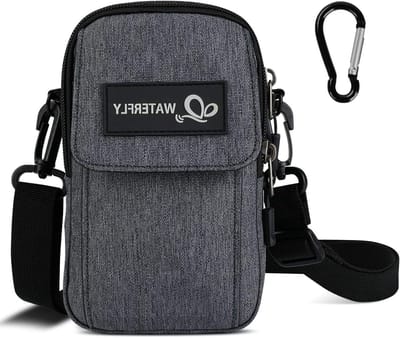 Compacte Heuptas voor Mobiele Telefoon - Multifunctionele Belt Bag met Carabiner voor EDC, Camping en Hiking - Donkergrijs