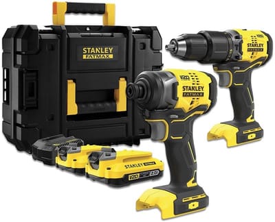Stanley FatMax V20 - Comboset - Boorhamer & Slagmoersleutel - Borstelloos - 18V 2x2.0Ah - TSTAK