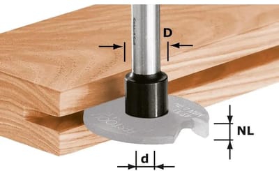 Festool S8 1,5-5 D14 Spindel voor schijfgroeffrees S 8mm - 499805