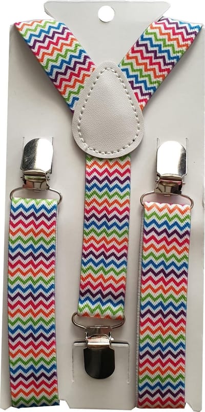 Fako Fashion® - Kinder Bretels - Print - Wacky - 65cm - Regenboog