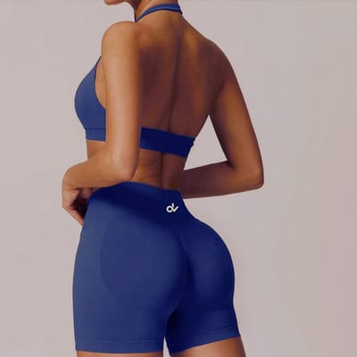 DV - Blauw - S - Short - Anti-cellulite – High Waist - Butt Lifting effect - Naadloos - Stimuleert de bloedcirculatie - June Spring