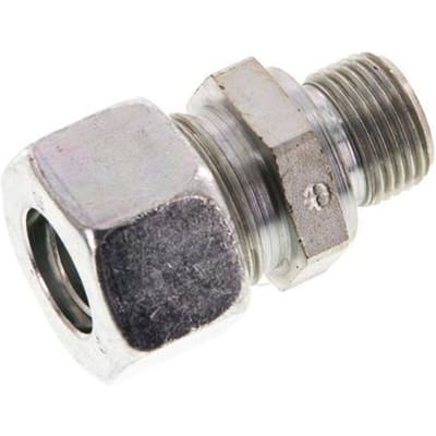 G 3/8'' Buitendraad x 15L Verzinkt Stalen Rechte Snijring Koppeling 315 Bar DIN 2353