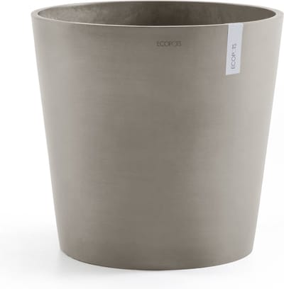 Ecopots Amsterdam 50 - Taupe - Ø50,5 x H43,5 cm - Ronde taupe bloempot