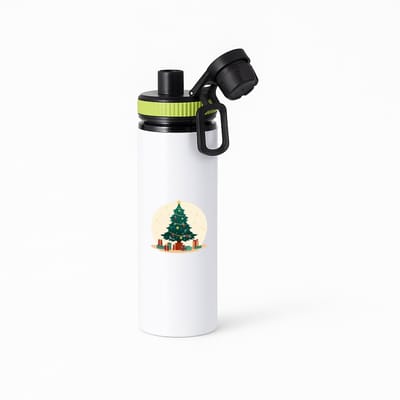 Hacebo® - Kerst kerstboom waterfles met draaidop groen - Kerstmis - Kerst beker - winter - kerst - christmas - kerst cadeau - water fles - 850ML