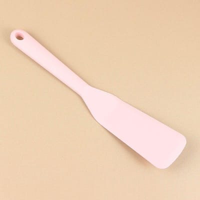 Pelle à frire en silicone 7 couleurs, surface antiadhésive, pelle de transfert d'œufs au plat, pelle à steak, outils de cuisson de cuisine rose