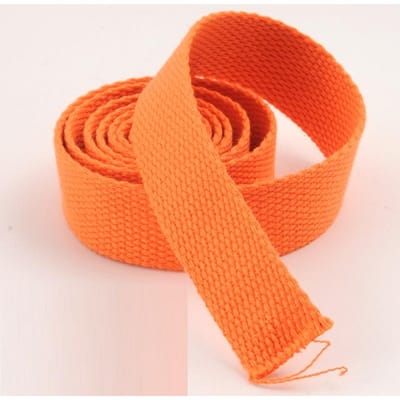 Katoenen Band Bretels Knutselbenodigdheden DIY Decoratief Naaien Stof Knutselen Nylon Band Huisdierenlijn Rugzakaccessoires 25mm x 2meters oranje