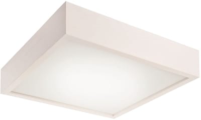 Licht-Erlebnisse - Shirley - LED - Plafonnière - 3000K - 1700lm - van - Hout glas - in - wit