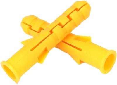 Schroeven en pluggen set - Expansiepluggen pluggen - Muurbevestiging - Nylon materiaal - 10 stuks M6x30mm - Geel