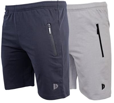 2-Pack Donnay - Joggingshort (Nick) - Sportshort - Heren - Navy/Light grey (636) - maat S