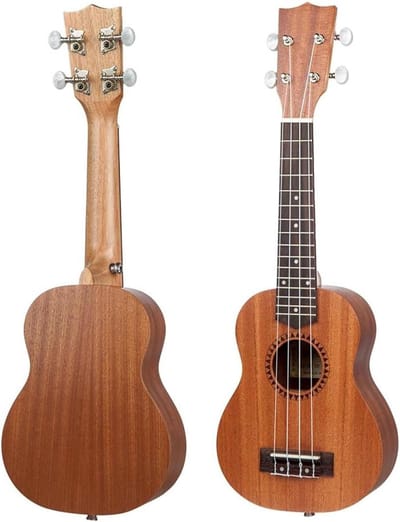 Sopraan Ukulele - Ukelele Gitaar - Muziek Maken - Natuurlijk Houtpatroon - 21 inch - Natuurlijk