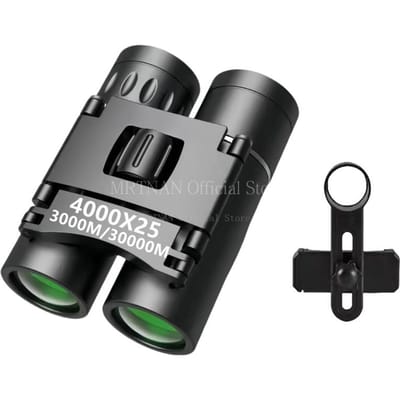 4000x25HD 3000M Lange Afstand Verrekijker Telescoop,BAK4 FMC Optiek,Opvouwbare Mini Draagbare Telescoop,Voor Jagen,Kamperen,Wandelen