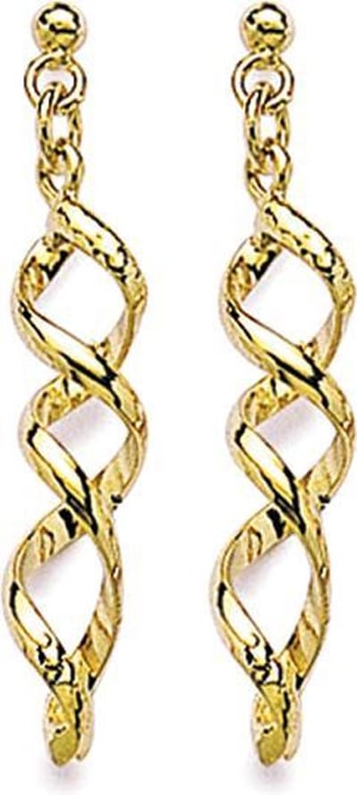 Amanto Oorbellen Dulce Gold - 925 Zilver Goudverguld - Spiraal - 9x35mm